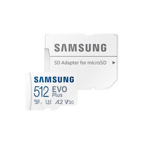 공식파트너 삼성전자 마이크로SD카드 EVO PLUS 512GB MB-MC512KA/KR 메모리카드 + 액션캠(화이트)